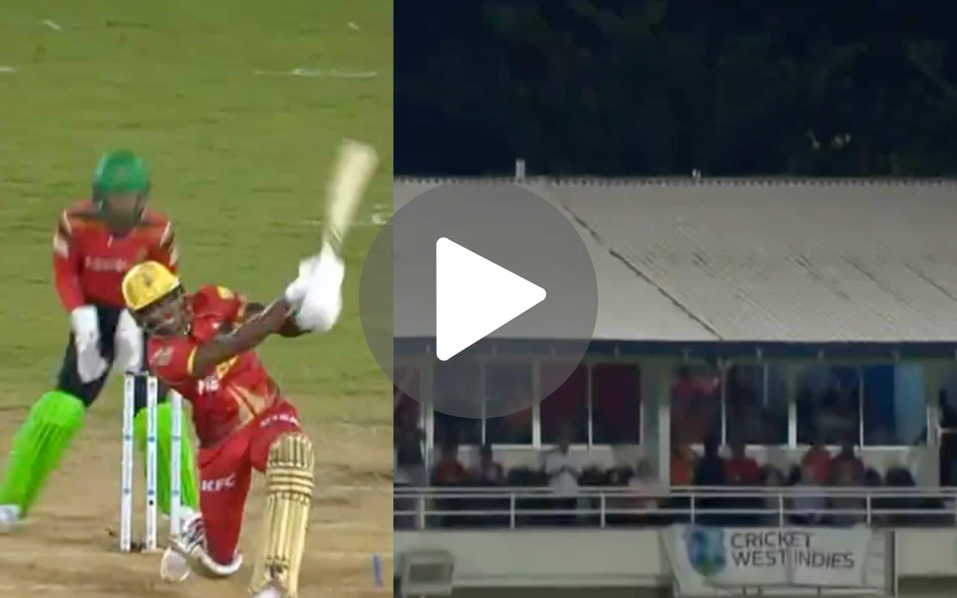 [Watch] 124 Meters!! WI Youngster Equals IPL Record With A Massive Six In CPL 2024